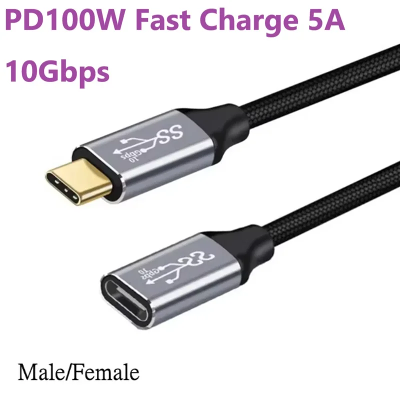 2m USB C PD100W 5A Fast Charging Cable Cord USB C to Type Gen2 10Gbps Thunderbolt 3 4K 60Hz MacBook Pro Steam Deck Samsung