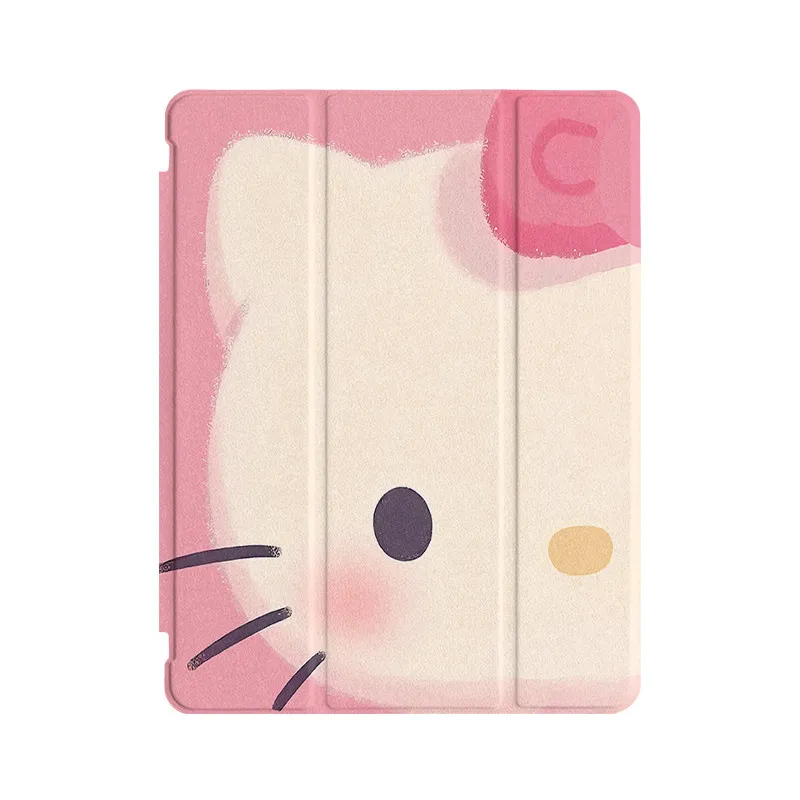 Multicolored Cat Polaroids Tri-Fold Tablet Case