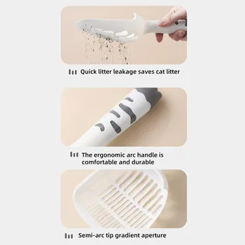 القط القمامة مجرفة مغرفة البلاستيك مرحاض الحيوانات الأليفة أنبوب قطعة أثرية القمامة الرمال مجرفة الحيوانات الأليفة تنظيف قطعة أثرية الكلب مجرفة الحيوانات الأليفة تنظيف أداة - Image 3
