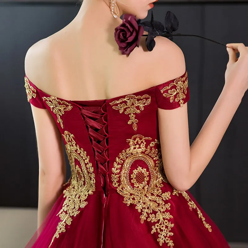 New Quinceanera Dress Luxury Off The Shoulder Party Prom Ball Gownlace Vestidos Robe De Bal Vestidos Customized