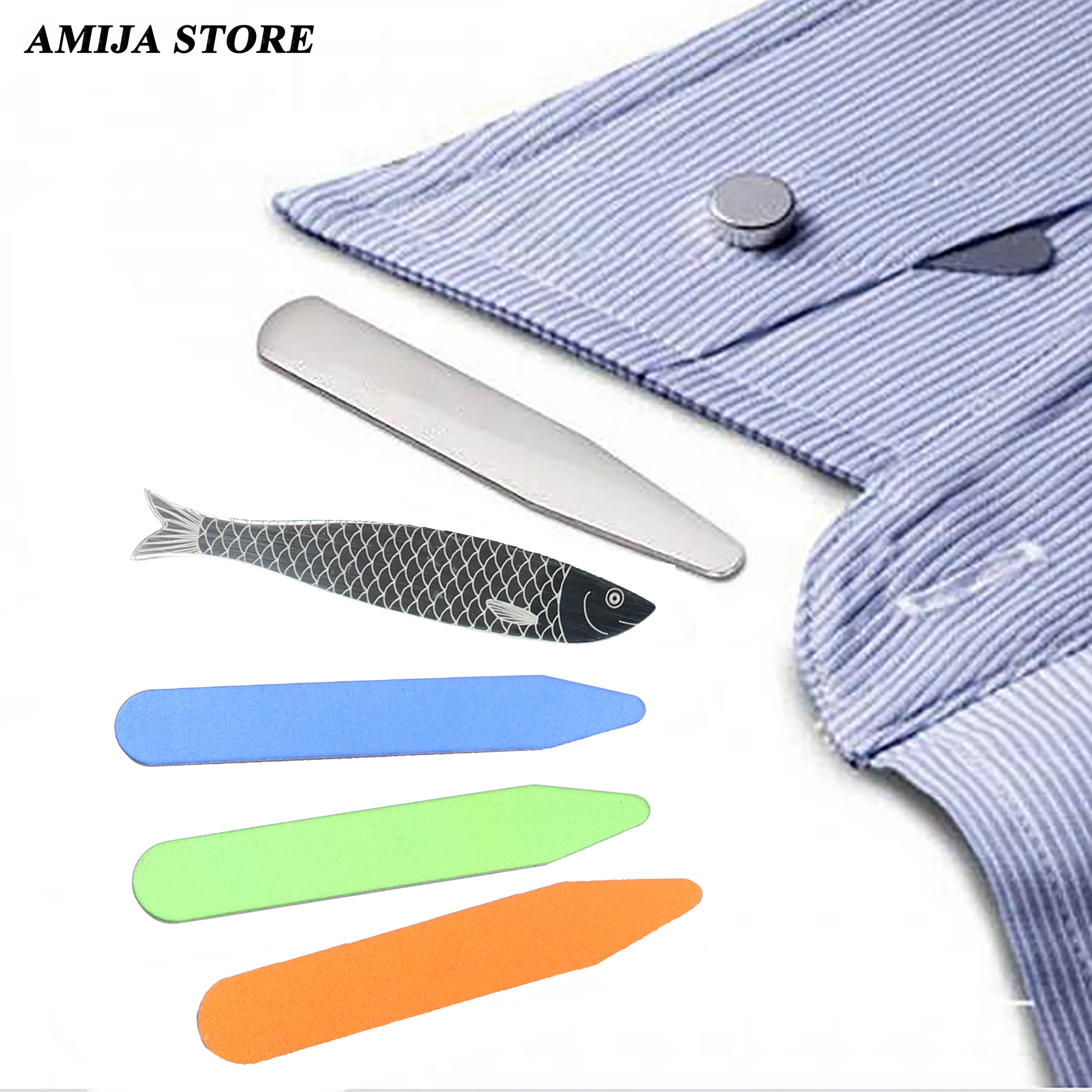 2PcsMetalCollarStaysStiffenersBonesForBussinessPartyDress