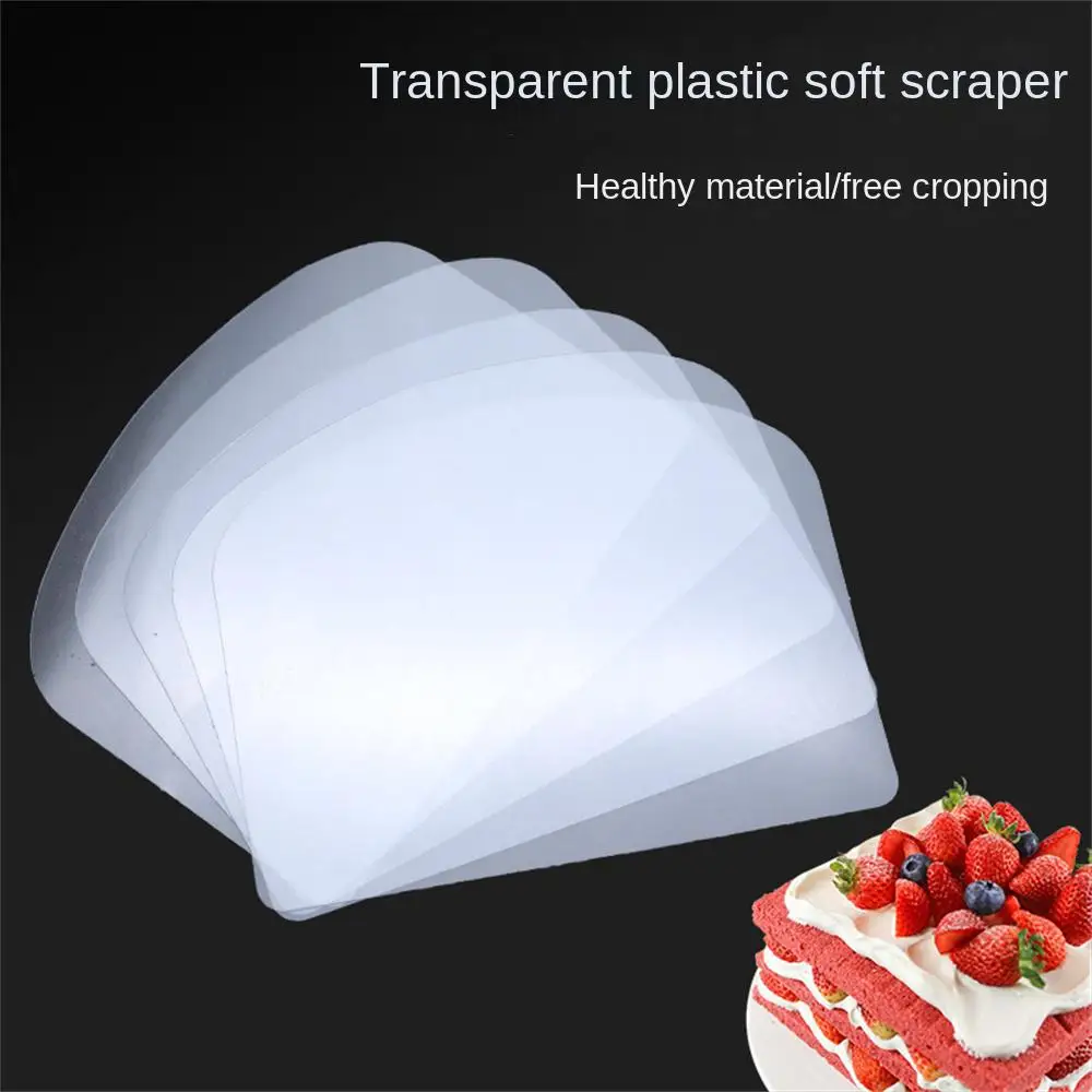 Pastry Slicer Durable Transparent Dough Scraper Cake Tool Bread Pasty Scraper Anti Slip Soft Cake Blade Kitchen Tools Tasteless