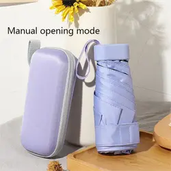 Compact Dual - Use Travel Umbrella with Sun and Rain Protection - 6K (PURPLE)