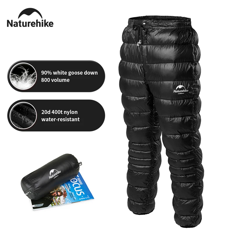 Naturehike Goose Down Pants Winter Warm Waterproof Outdoor Windproof Pants Camping Hiking Lightweight Portable Pantalones