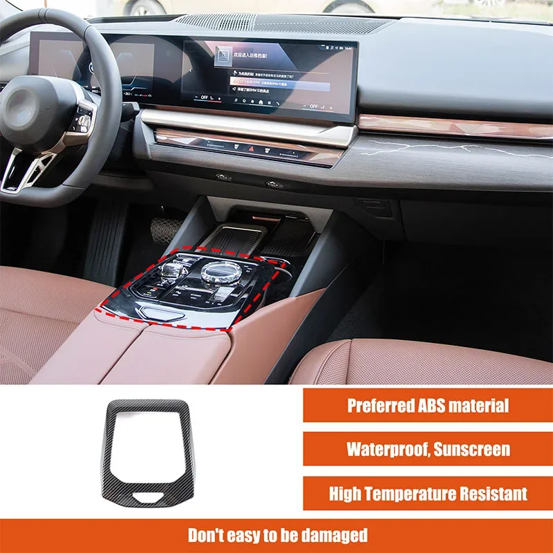 

For BMW 5 Series G60 2024 ABS carbon fiber car styling car center control gearbox cover sticker car interior accessories