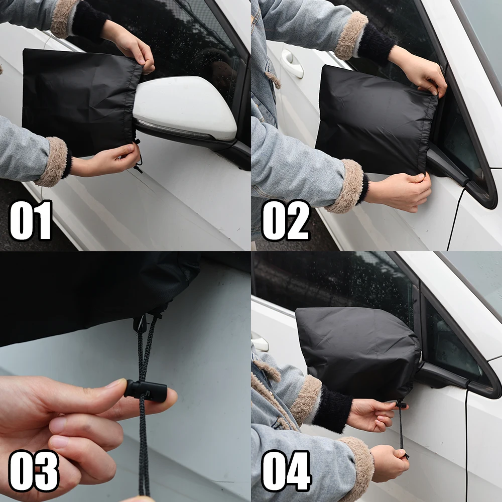 Car Mirrors Waterproof Rain and Snow Cover Portable Side Mirror Rearview Protective Covers Automotive Accessories rearview mirror protector rearview mirror cover