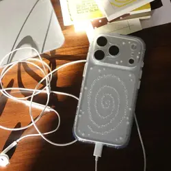 Korean Ins Vortex Little Star Translucent Phone Case - Y2K Aesthetic Cover - iPhone 12 Mini (A)