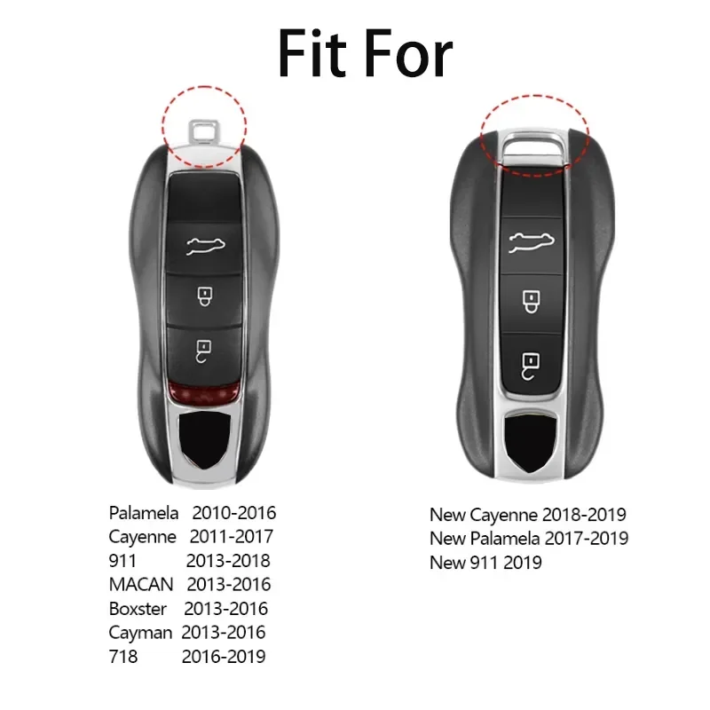 Solid Color ABS Remote Smart Car Key Case Cover Fob Accessories For Porsche Panamera Macan 718 Taycan 911 Cayman Boxster 9ya 971 key case cover key case car key shell flip key fob shell