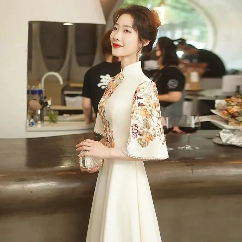

Toast Evening Dress Women's Banquet Annual Meeting Light Luxury High-End Luxury Chinese Cheongsam Can Be Worn At Ordinary Times