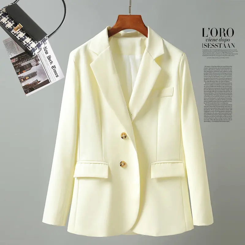 

New Korean Spring and Autumn Suit Coat Women's Fashion Casual Small Suit Set British Spring Top