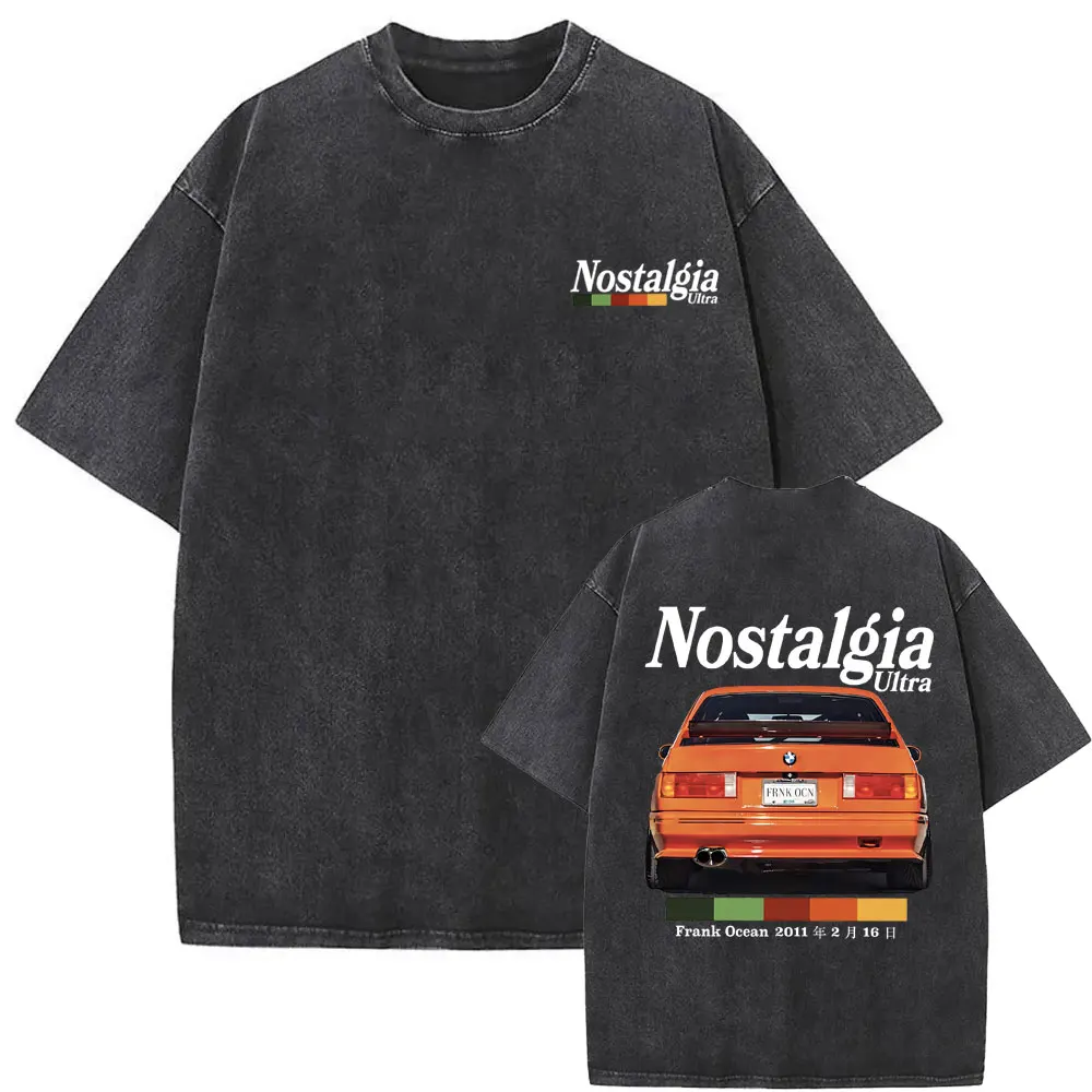 

Washed Vintage Frank Nostalgia Ultra Graphic Tshirt Ocean Oversized T-shirts Blond Hip Hop T Shirt Short Sleeve Men's Streetwear