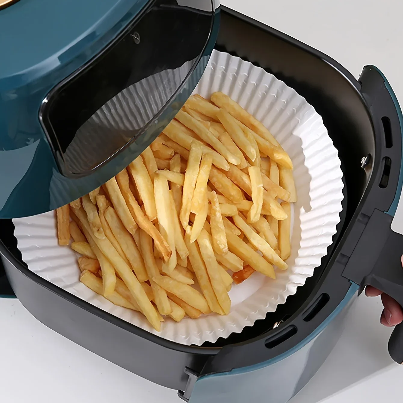 50pcs-Air Fryer Liners, Non-Stick Paper Sheets for Roasting & Microwave - Easy Cleanup, Individual Sheets for Healthier Cooking