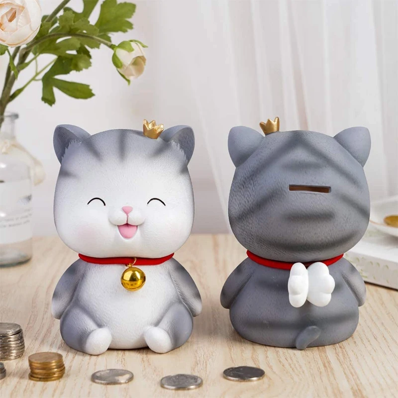 Cute Cat Decorative Saving Bank,Home Decoration Coin Bank Money Piggy Bank Help Form Right Money Habits