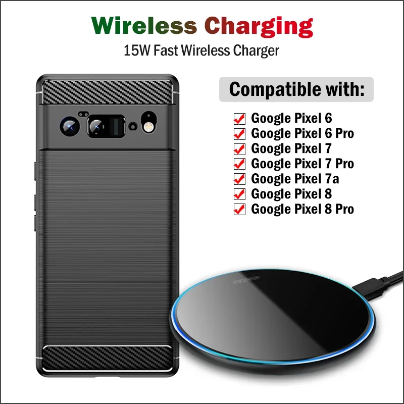 

Беспроводное зарядное устройство для Google Pixel 6 7 7a 8 Pro, 15 Вт