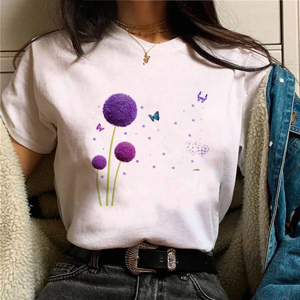 

Dandelion top women anime comic summer tshirt girl graphic clothes