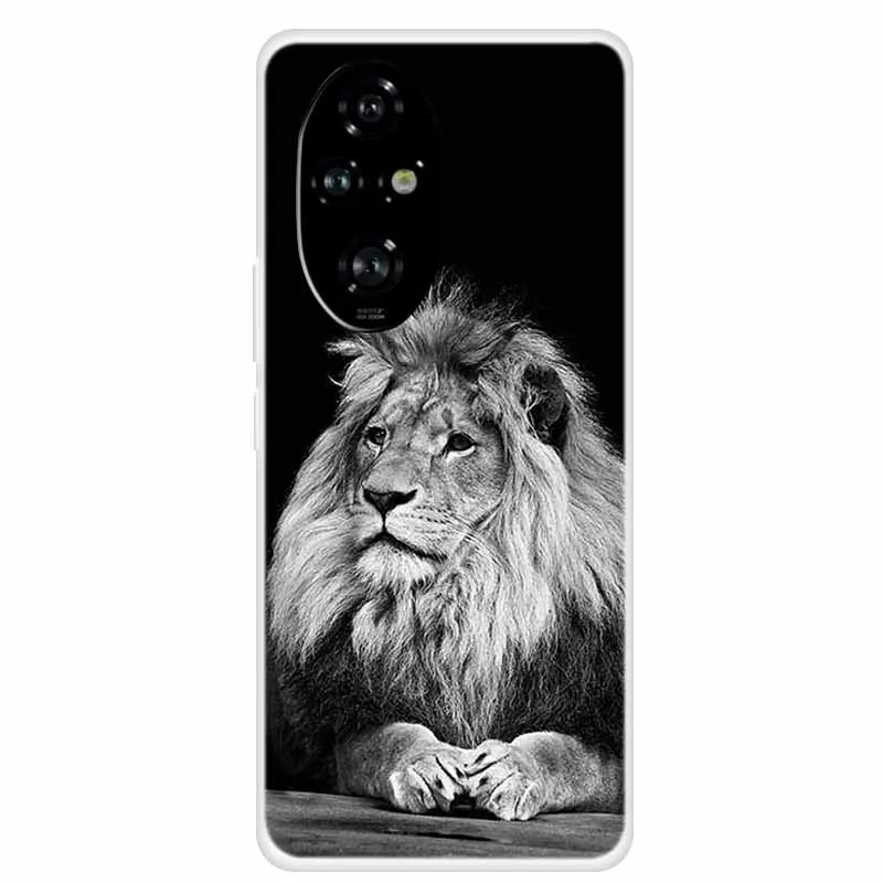 Clear Soft Silicone TPU Phone Back Cover with Animal Pattern Design