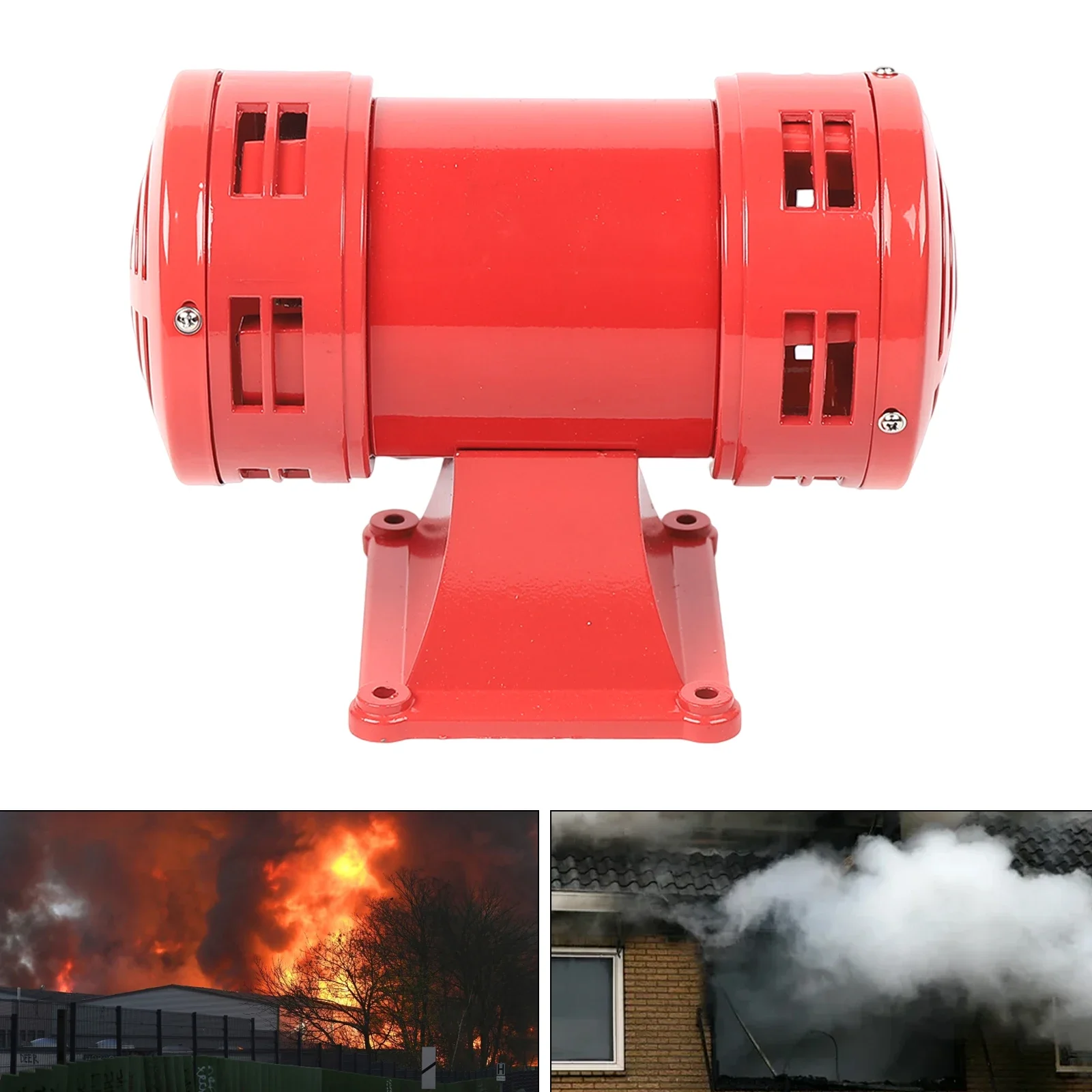 Electric Motor Driven Siren Air Raid Siren Horn Industry Continuous Alarm MS-490 140db Red 110V
