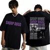 Hot Sale Rapper Snoop Dogg Graphic Funny Print Tees Summer Fashion Cotton Woman T-shirt Y2k Loose Crew Hip Hop Tops T-shirt 1