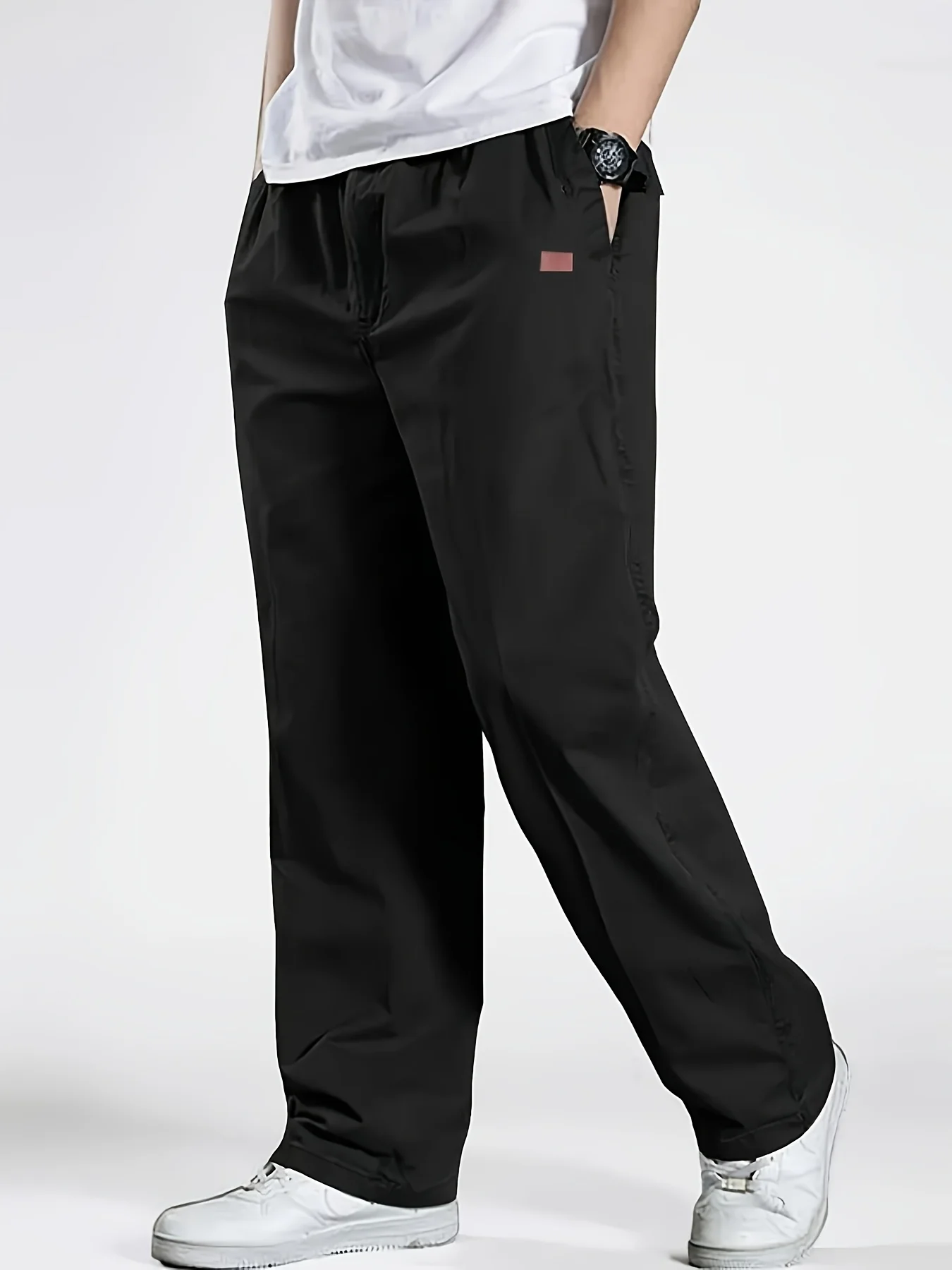 New Cargo Pants Men's Loose Straight Oversize Clothing Solid Grey Versatile Work Wear Black Joggers Cotton Casual Male Trousers 6