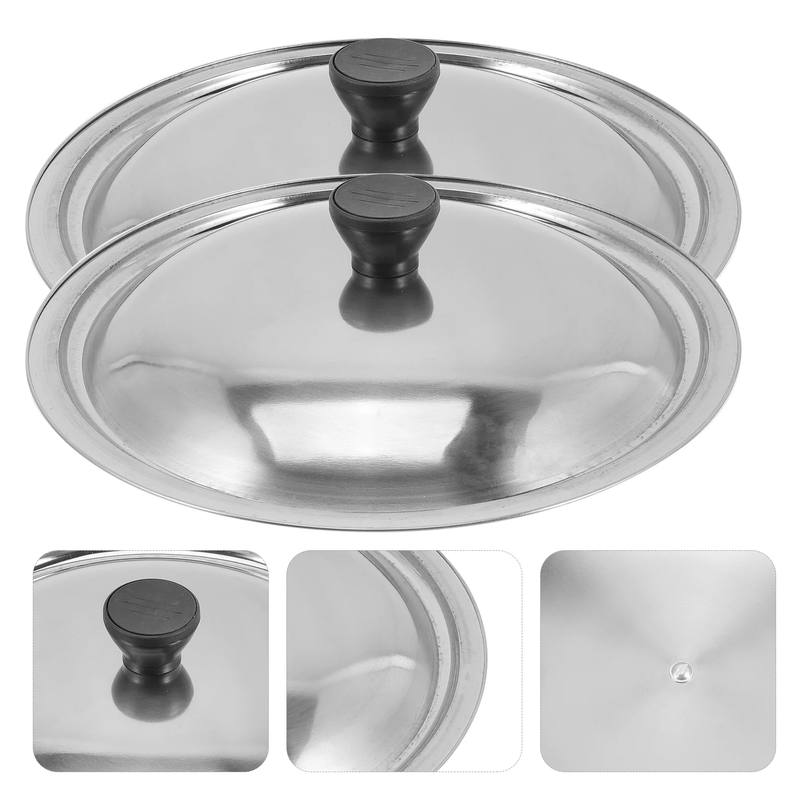 

Stainless Steel Universal Lid Pots Design Heat Resistance Knob Fits 7 10 Replacement Frying Pan Cover Cast Iron Skillet Lid