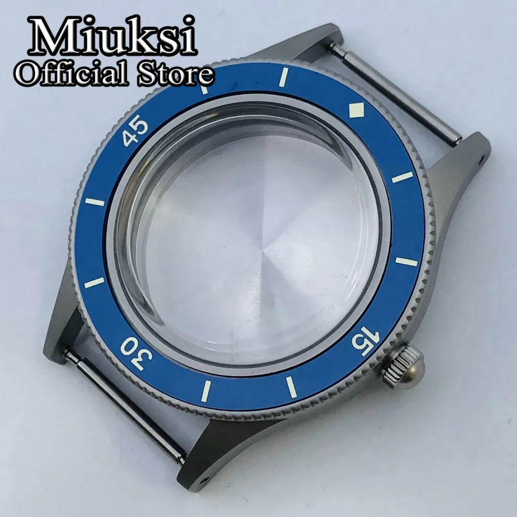 Miuksi 40mm Retro Watch Case with Domed Glass and Luminous Bezel