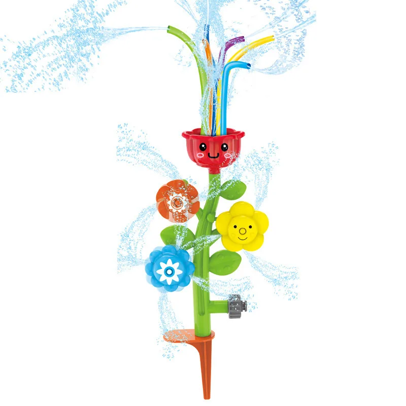 

Cute Rotating Flowers Outdoor Sprinkler Toys Summer Kids Sports Garden Lawn Water Play Toys Parent-child Interactive Toys