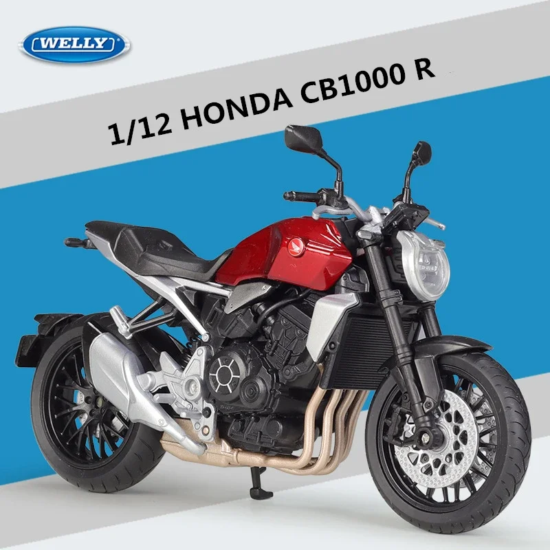WELLY 1:12 HONDA CB1000R Alloy Race Motorcycle Model Simulation Diecast Metal Street Simulation Collection Childrens Toy Gifts 6