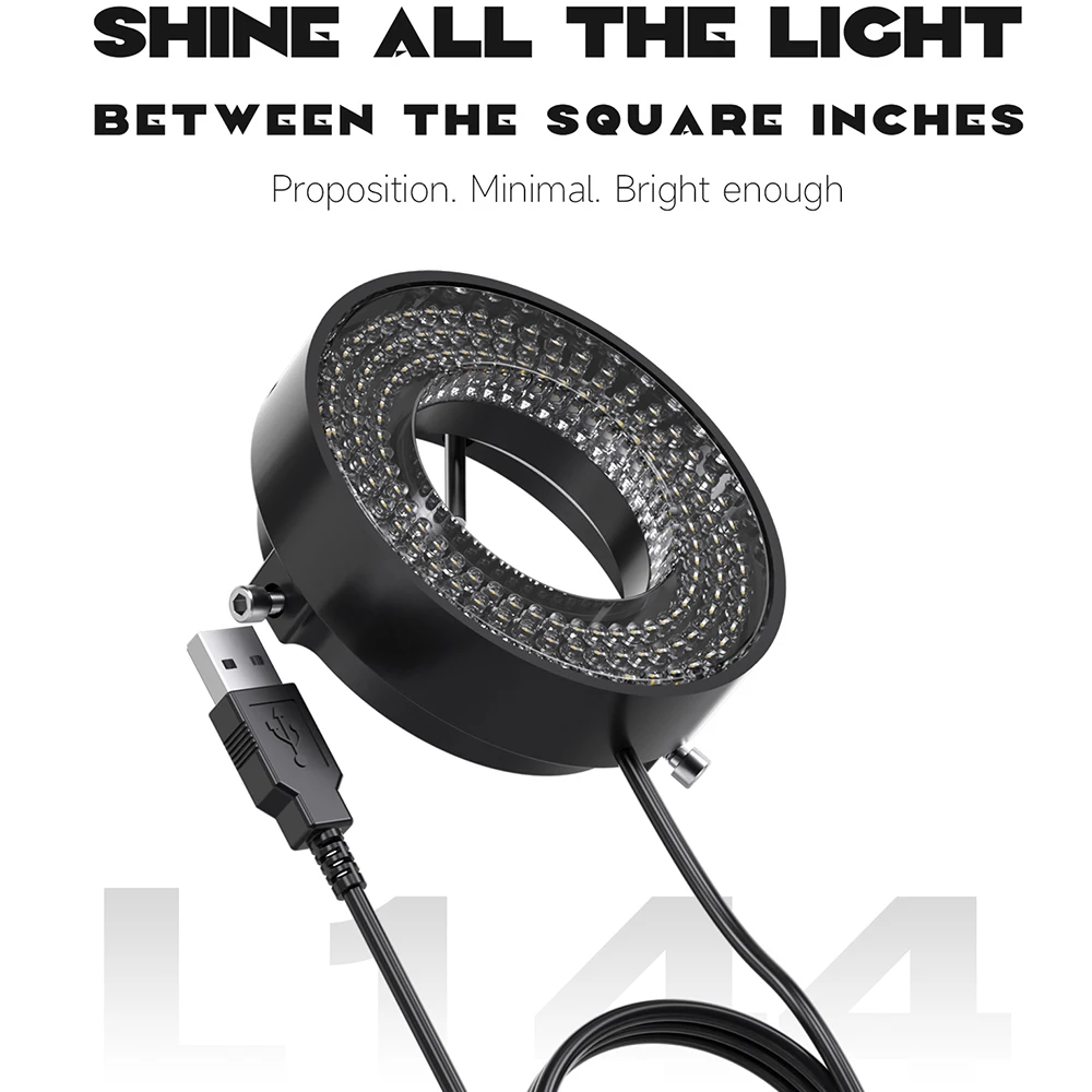 Mechanic 64 /72 / 144 LED Stereo Microscope Ring Light Lamp Brightness Adjustable USB LED Illuminator for PCB Soldering Repair microscope lamp
