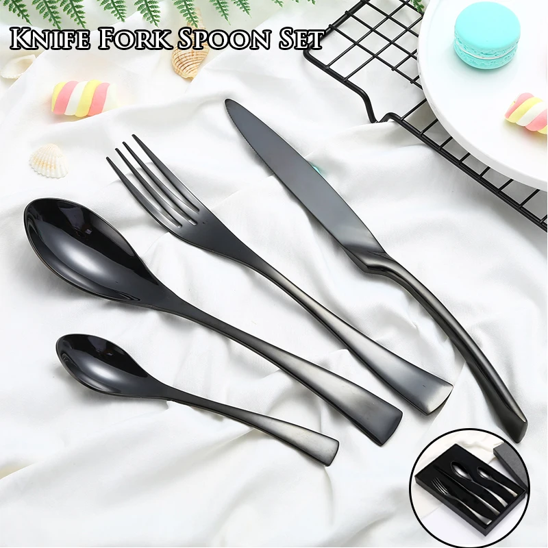 

Stainless Steel Cutlery Set, Knife, Fork, Spoon, Affordable Luxury, Hand Polished, Steak Utensils, Kitchen Tools, Furniture,