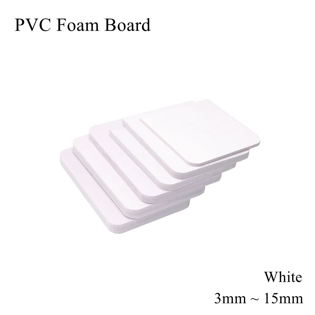 PVC Foam Board White High Density Plastic Sheet Waterproof Laminate Panel Expanded Pad Furniture Cabinet Model Decoration Diy