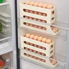 Sliding Egg Storage Container Convenient Automatic Rolling Holder Storage Box Fridge Kitchen Space Saver with Shockproof Design 1