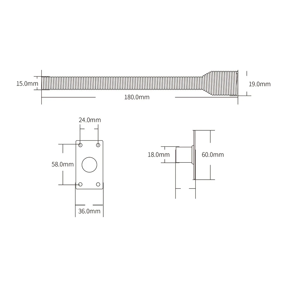 18MM Metal Stainless Steel Wire Pipe Spring Cable Sleeve Anti-pinch Cable Protector Door Loop For Access control system 102