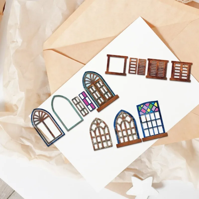 Diy Window Metal Cutting Dies Stencil Scrapbooking Embossing Cards Album Crafts