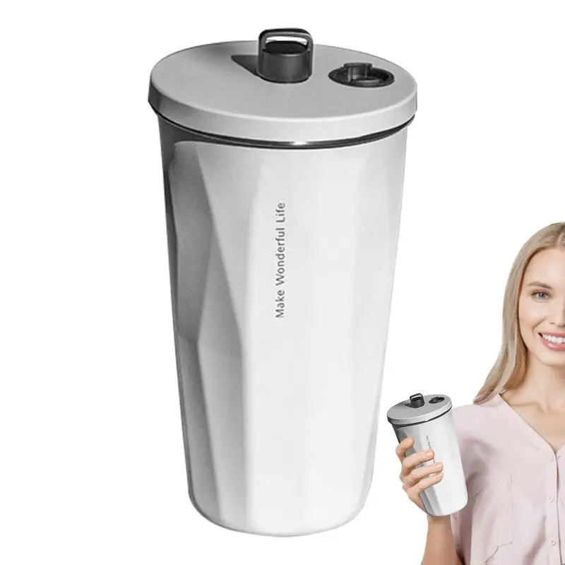 

Изоляционная Автомобильная соломенная чашка, автоматическая кофейная кружка с соломинкой, двухслойная вакуумная дизайнерская кружка для питья для автомобиля, дома, для путешествий и