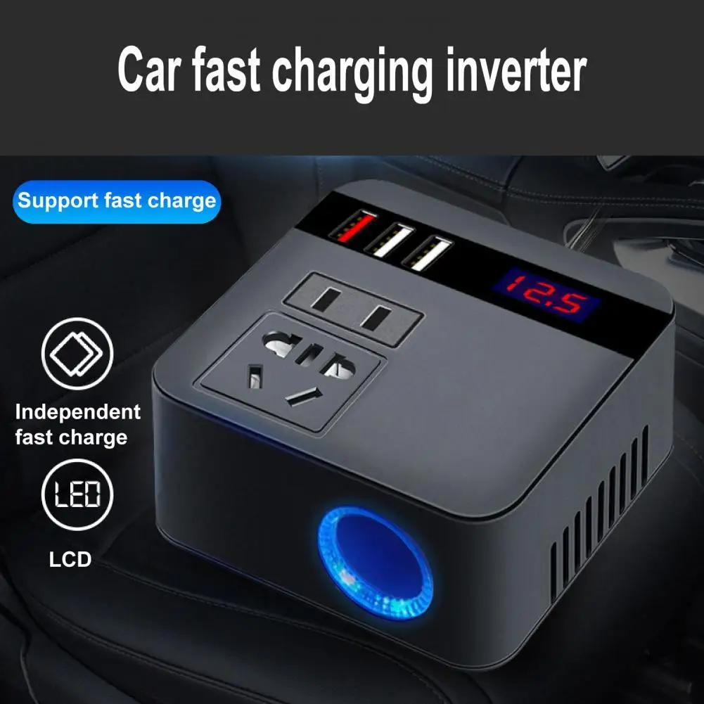 

NEW Car Inverter Premium 100W 12V 24V to 110V 220V Vehicle Smart Converter Flame Retardant Power Converter Car battery charger