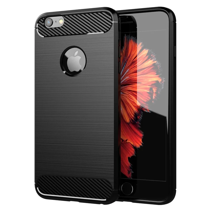Nuova Custodia In Fibra Di Carbonio Per Iphone 6Plus 6S Plus Cover Posteriore Antiurto Per Apple Iphone 6S Plus Custodia In Silicone Coque Fundas