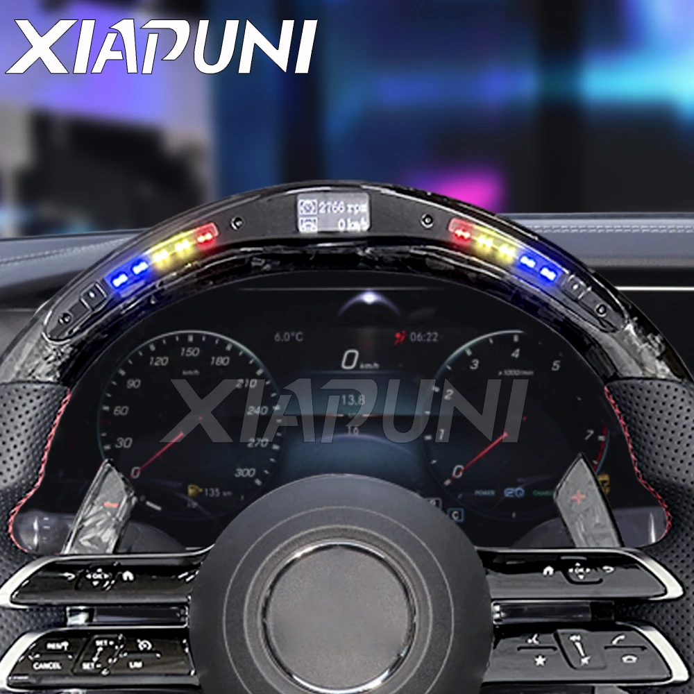 カスタマイズされたベンツ用ステアリングホイール,LED rpmレーシング