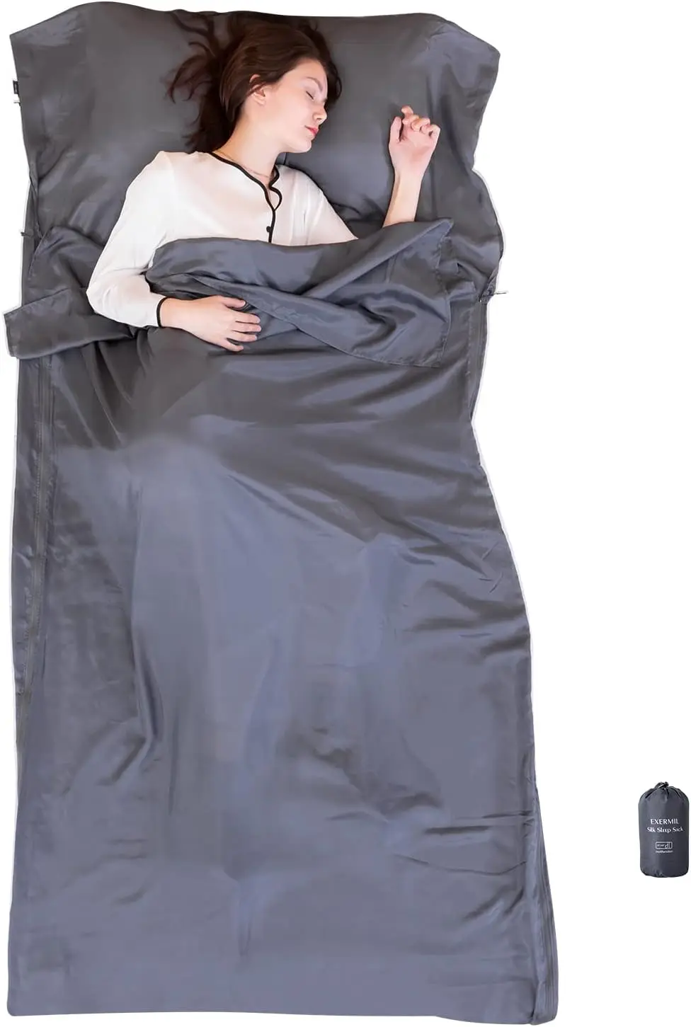 Sack with All Around Zippers, 87&rdquo;x43&rdquo; Large Sleeping Sheets for Hotels, Travel & Camping, Multifunctional Travel