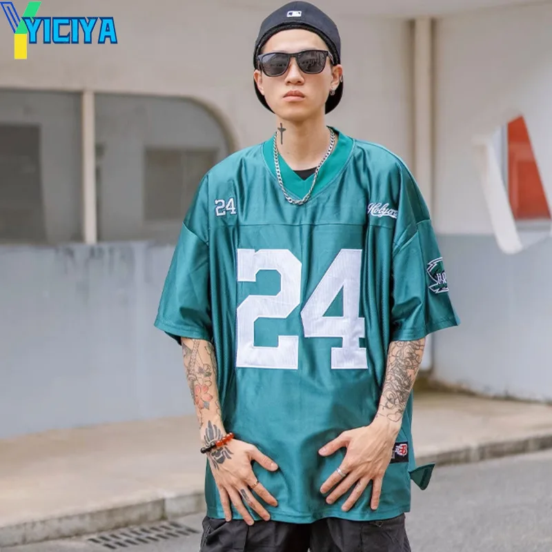 

YICIYA T-shirts Hip-hop unisex baseball short Sleeve kpop crop Top women summer blouses Oversize tshirt tees clothing fashion
