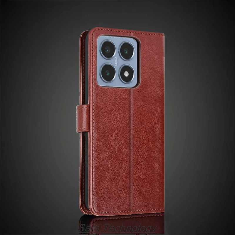 Card Holder Cover Case for Xiaomi 14T / Xiaomi Mi 14T Pro Pu Leather Flip Cover Retro Wallet Phone Case Business Fundas Coque 3