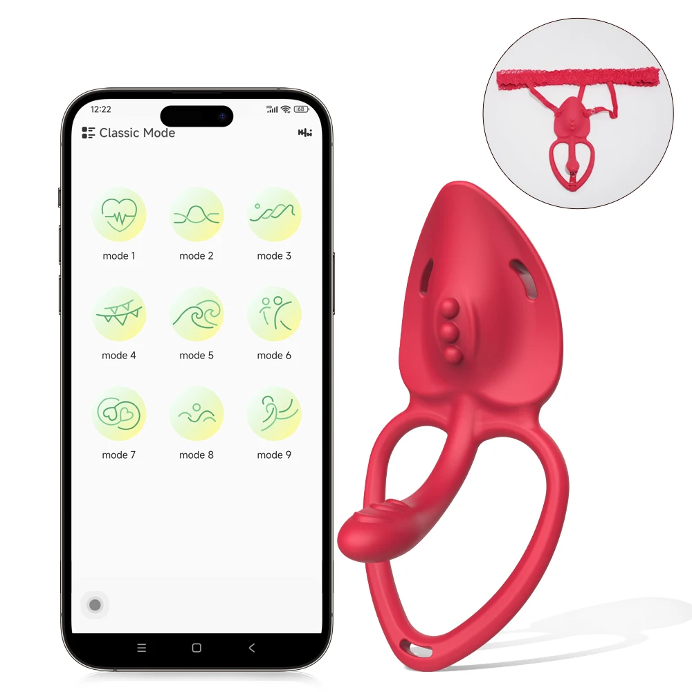 App Control Wearable Panty Vibrator Female 9 Vibration with Wireless Control Penis Ring Clitoral Stimulator Adult Sexy Toys 18+
