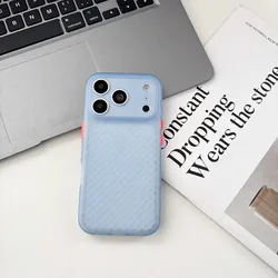 Luxury Soft TPU Heat Dissipation Shockproof Phone Case with Hollowed - Out Bumper Design for iPhone 18 (Blue)