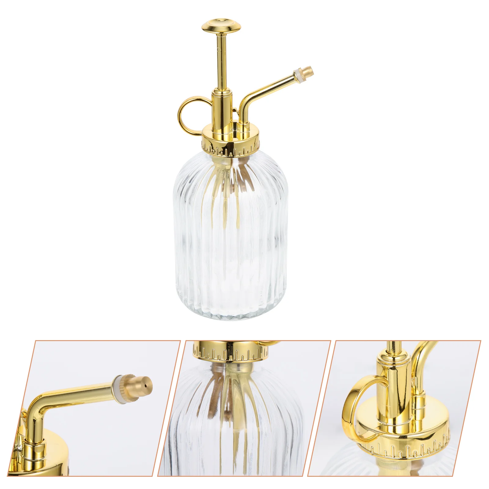 

Glass Watering Can 350ml Refillable Watering Kettle Spray Bottle Garden Watering Pot Container for Office Plants