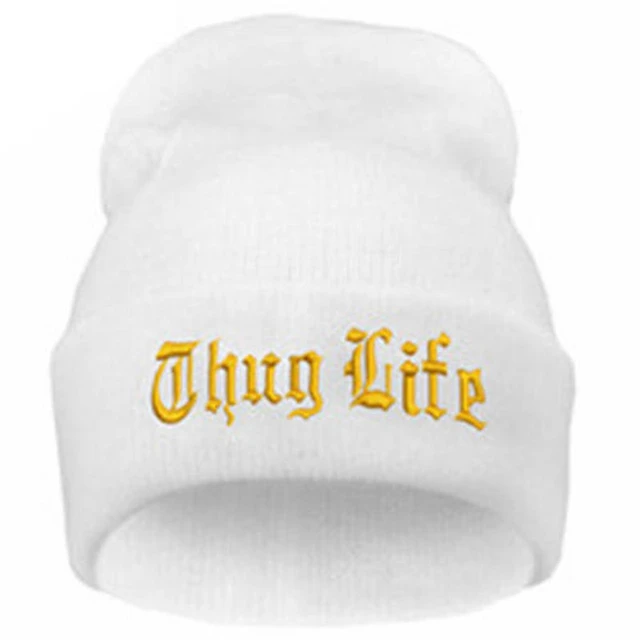 THUG LIFE-Bonnets unisexes avec lettre noire pour hommes et femmes,  casquettes avec crânes, bonnets Hip Hop, chapeau à la mode, nouveau -  AliExpress