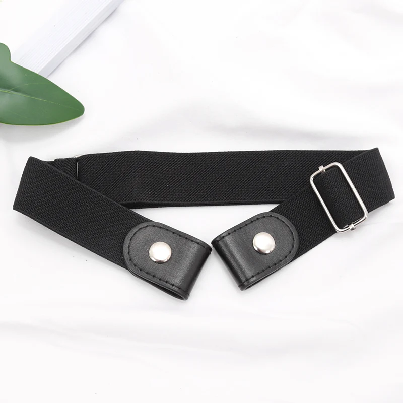 Adjustable Buckle-Free Belt for Women Girls Jeans Pants Dress No Buckle Stretch Elastic Waist Belt, No Bulge, No Hassle Belts