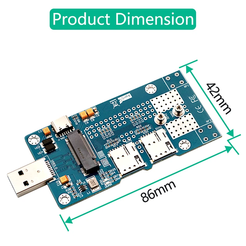 M.2 hogy USB 3.0 Adapter vel Viadal Nano Szimuláció rty Vájat Alatámaszt 3G/4G/5G/LTE Modul 3042/3052 méret M2 NGFF kulcs B rty számára asztali PC