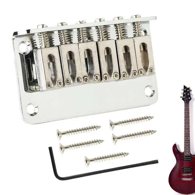 Hardtail Bridge Topload 78Mm Hardtail Bridge Top Load Chitarra Tailpiece Hardtail Bridge Assembly Per 6 Corde Chitarra Standard