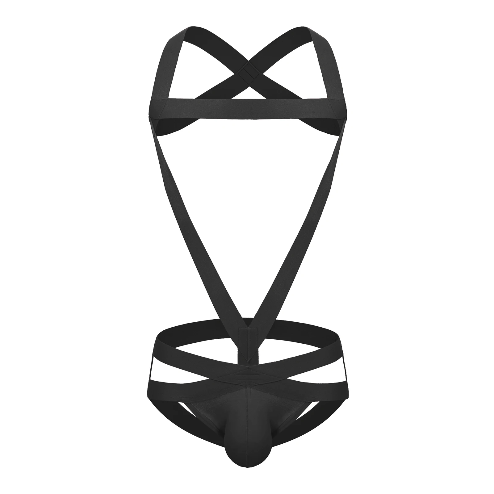 Bondage Man Bodysuit Jockstrap Harness Men Sexy Leotard Erotic Underwear Fetish One-Piece Costume Halter Neck Strap Thong