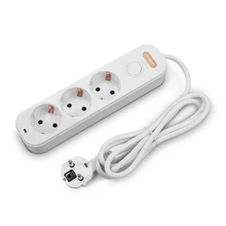 Versatile Power Strip with Independent Switches and 2m Cord - EU Plug (DL - 003)