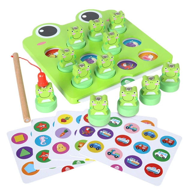 Children Magnetic Frog Fishing Game Toy for Toddlers Cognition